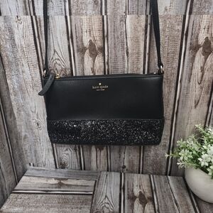 Kate Spade Black Glitter Crossbody Bag